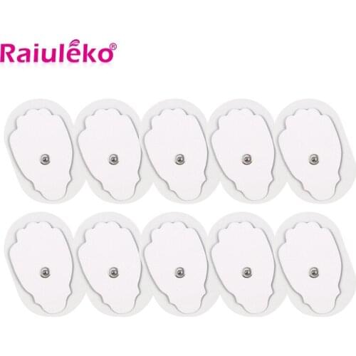 10Pcs Sector 4.5*7.3cm Electrode Pads Physiotherapy Patches Replacement for Tens Massagers Machine Electronic Muscle Stimulator