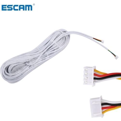 ESCAM 15M 20M 30M 50M AVVR 4 Core Wire 4*0.12 Copper Line for Wired Video Intercom Video Door Phone Doorbell Intercom Cable