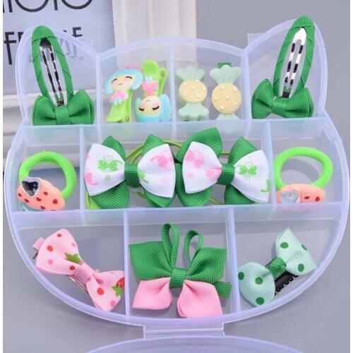 Hot Sale Newborn Set 0-6 Years Baby Girl Care Set Kit 13 Pcs Hair Care Decoration Set Newborn Baby Birthday Present