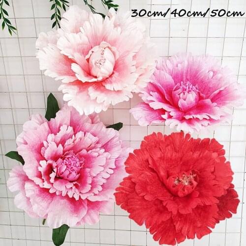 Artificial Peony Flower Large Wedding Flower Head Background Arch Decoration Wall Window Display Home Party Decor Fake Flower