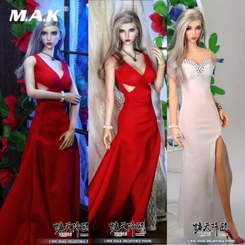 JIAOU Doll 1/6 Angel Yan Beauty Girl Female Figure Set White&Red Dress Ver. full set doll model for collection