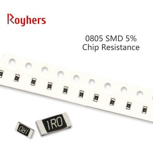 100Pcs 0805 SMD Resistor Kit 5% Tolerance 0R-22M 91R 100R 110R 120R 130R 150R 160R 10 Ohm Full Value Available DIY Assorted Set