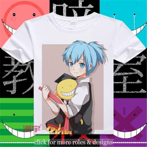 Assassination Classroom Nagisa Shiota Koro-sensei Cosplay Costume Cloth Adult Kids Child Short Sleeve T Shirt T-shirt