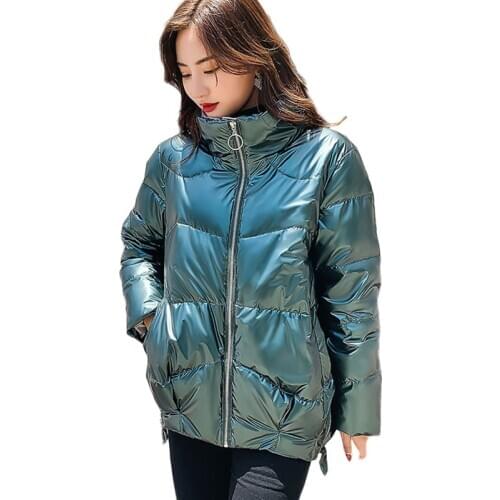 2020 New Winter Jacket Short Down Jacket Women Fashion Bright White Duck Down Jacket No Wash Parker Casual Windproof Overcoat