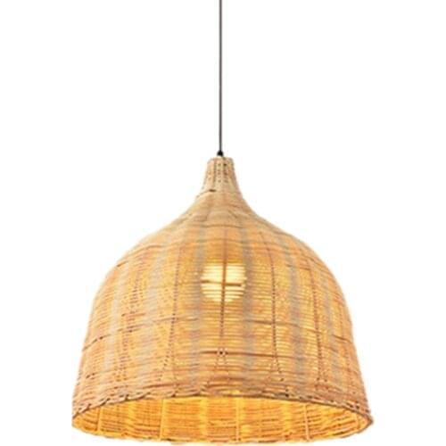 TOP Rattan Lamp Pendant Light Vintage Hanging Lamp Shades E27 Living Room Dining Room Decor Cafe Restaurant Hanglamp