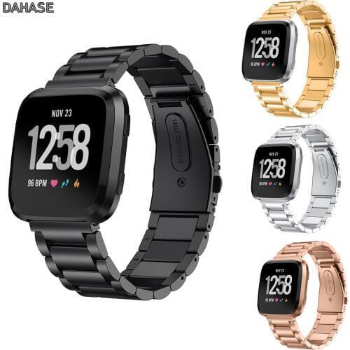 Metal Strap for Fitbit Versa Band Screwless Stainless Steel Strap Bracelet for Fitbit Versa Replace Watchband Wristbands