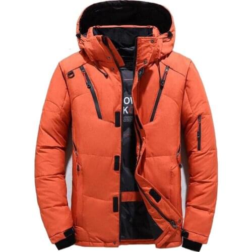 Brand Winter White Duck Down Parkas Jacket Coat Men Thick Warm Snow Hooded Parka Jacket Overcoat Windbreaker for Mens