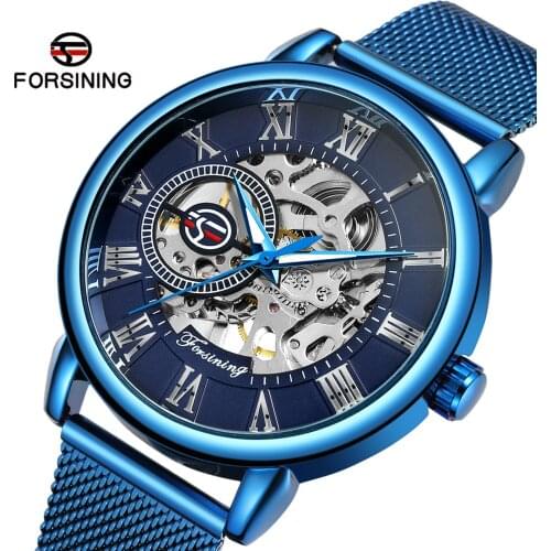 Forsining 2021 New Fashion Watch For Men Pagani Design Mechanical Steeldive Automatic Luxury Business Brand Blue Manbreitling
