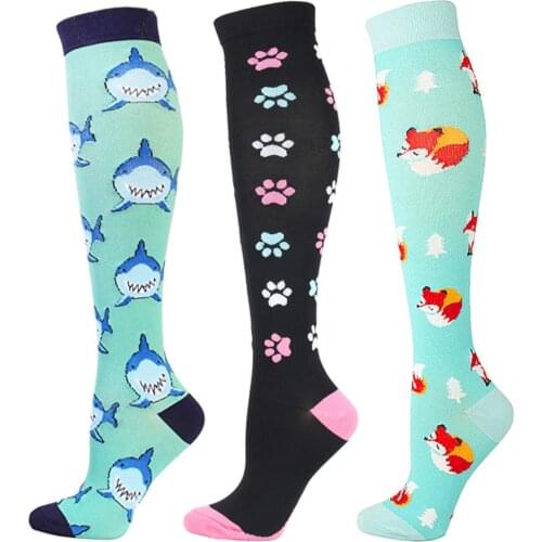 New Compression Socks For Pregnant Edema Diabetes Varicose Veins Circulation Golf Tube Graduated Athletic Recovery Nursing Socks