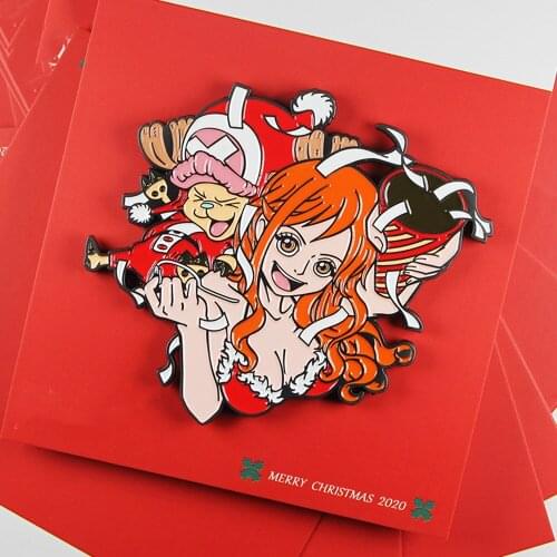 Limited Anime ONE PIECE Pins Nami Metal Badge Botton Pin Brooch Original Bag Decor Accessories Cosplay Xmas Gift