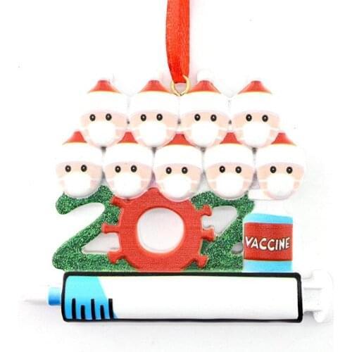 Resin Christmas Tree Pendant DIY Hand Written Name Blessing Tree Decoration Christmas Tree Decor Face Cover Snowman Pendant Home