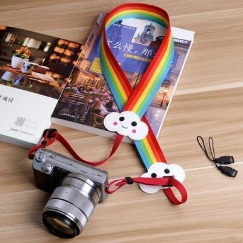 Rainbow mickey panda Digital Camera Shoulder Strap Carry Neck Shoulder Straps Belt with Strap for GoPro Sony Nikon Canon Pentax