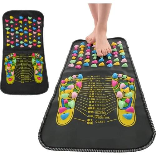 Reflexology Walk Stone Road Foot Massage Mat Acupressure Relax Massage Pad Foot Spa Leg Pain Relief Healthcare Walk Massager Mat