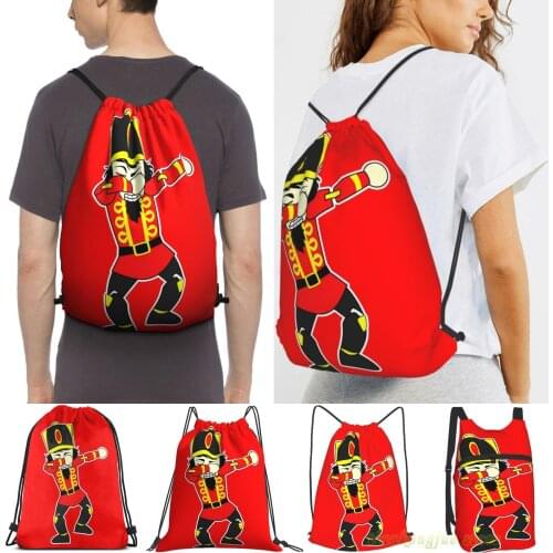 Unisex Drawstring Bags Dabbing Nutcracker Women Drawstring Backpacks Men Outdoor Travel Backpacks Training Fitness Bag