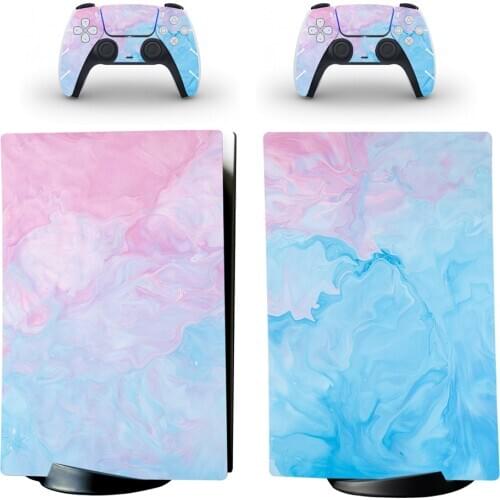 Self Adhesive Game Console Stickers Cover Kit for Sony Playstation 5 PS5 Controller Adhesion Removable Protective Skin Decals