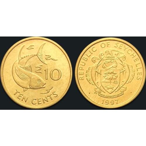 Seychelles 10 Cents Genuine Original Coins 100% Real Issuing Collection Coins Unc Africa