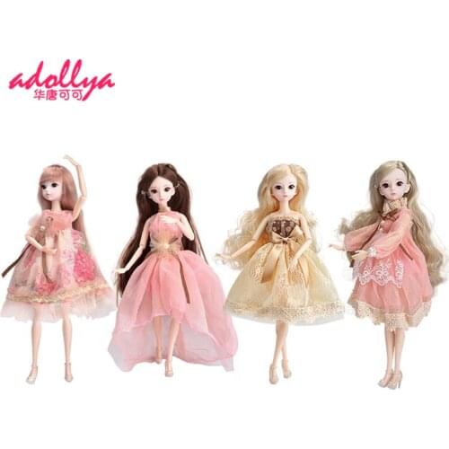 Adollya BJD Doll 30cm Ball Jointed Swivel Doll 11 Movable joints Princess With Dress Toys for Girl 1/6 Dolls Kids Gift