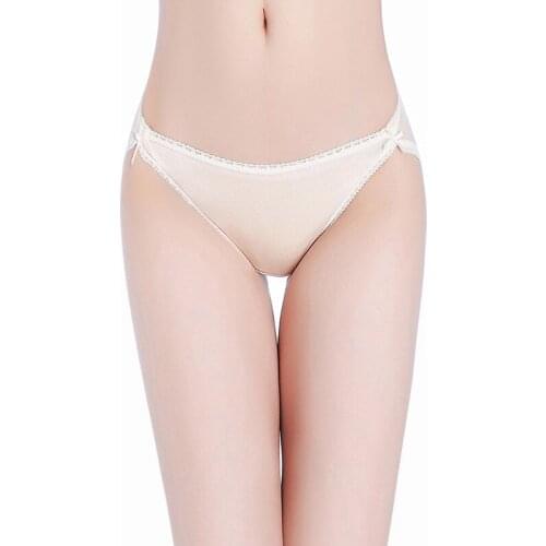 SILK women Sexy Panties 100% Natural silk hipster Female Berief Seamless Women underwear lingerie culotte pink Female Briefs