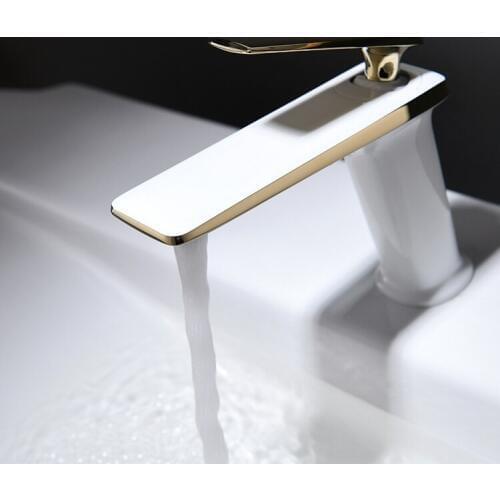 Modern simple style all-copper black basin faucet White faucet, etc