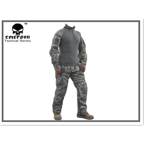 Emerson gear frog suit combat uniform tactical shirt & pants with knee pads elbow pads EM2727 ACU