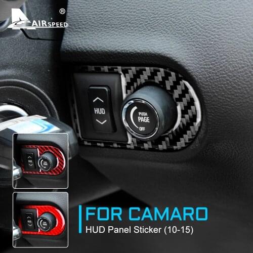 AIRSPEED Carbon Fiber for Chevrolet Camaro 2010 2011 2012 2013 2014 2015 Accessories Interior Trim Car HUD Panel Cover Sticker