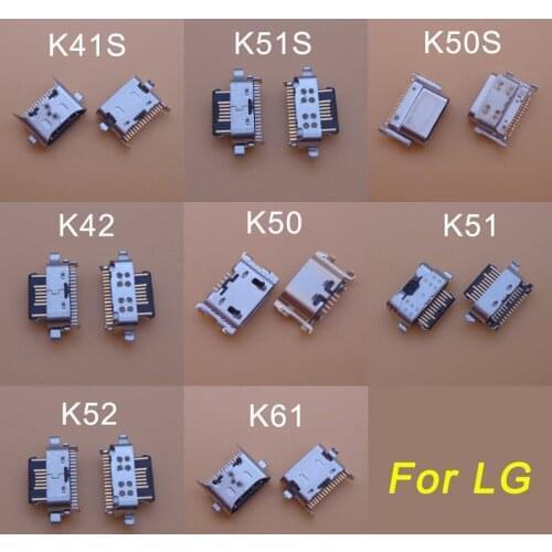 1PCS USB Connector Charging Port Jack Socket Power Plug Dock For LG K41S K51 K51S K52 K42 K61 K50 Type-C Micro Replacement Parts