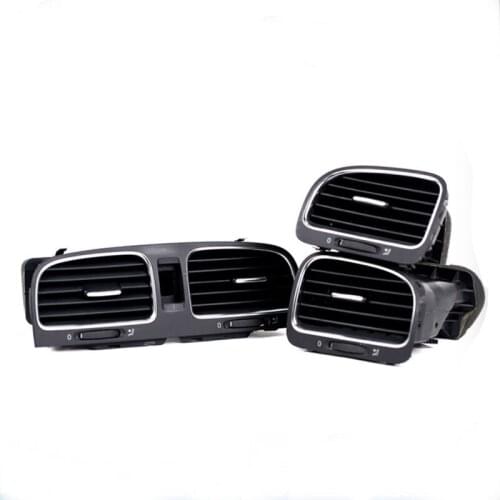 Zeroclearance Set Chrome Front Left Right Dashboard Air Outlet Vent For VW Golf G.TI MK6 2009-2013 5KD819703 5KD819704 5KD819728