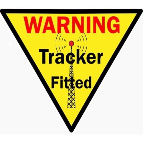 Hot Sell Warning GPS Tracker Fitted Car Sticker Vinyl Car Window Accessories Decorative Waterproof PVC 12cm*9cm
