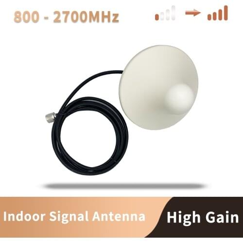 N Connector 800-2700hz Indoor Ceilling Antenna GSM 3G 4G 8dBi Internal Omni Antenna with 3m Cable for Mobile Signal Booste