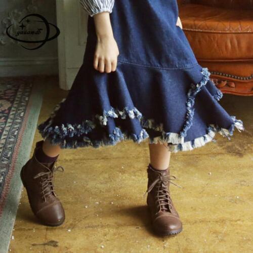YAUAMDB Denim Skirts For Girls