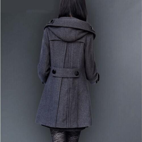 Women jacket casaco feminino winter double breasted hooded slim coat jacket women coat outside overcoat casual fashion jacket