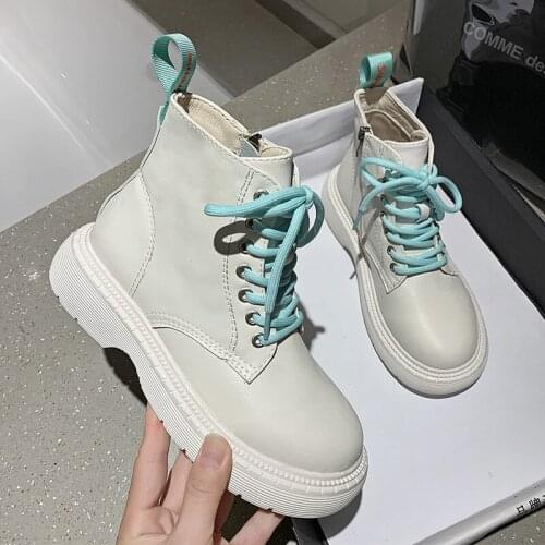 Womens Martin Boots 2021 Autumn and Winter Models British Style Short Boots Girls Student Flat Soft Snow Boots