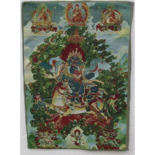 Golden silk embroidery thangka exorcism guanyin Buddha in Tibet and Nepal