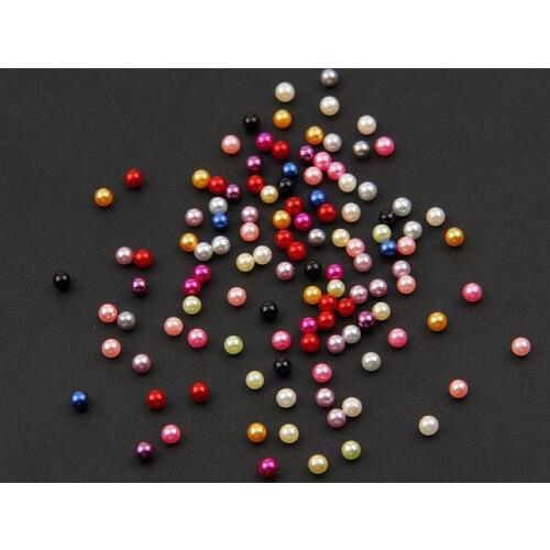 1.5mm 2mm 3mm About 1000Pcs Mix Color Shiny ABS Unpunched Imitation Pearl Nail Art Tips Decoration For Nail Art Accessories
