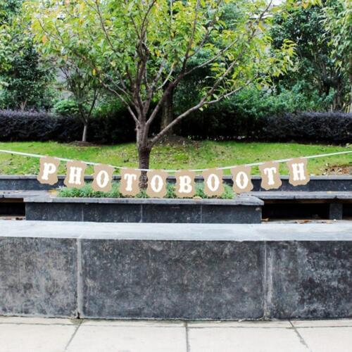 1Set "PHOTOBOOTH" Letter Bunting Flags Garland,Banner, Photo Booth, Wedding Party Photography Props Decoration Events Supplies