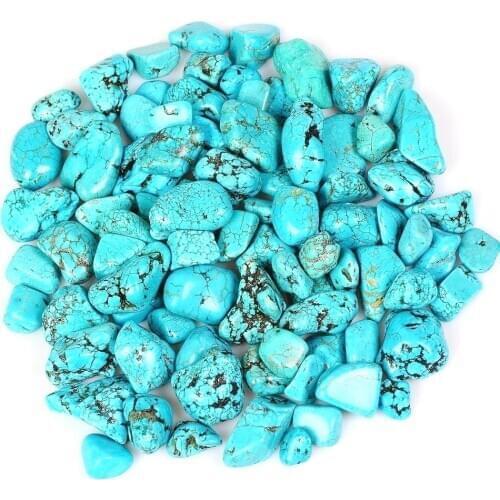 1Bag 30g/50g/100g Large Blue Howlite Turquoise Tumbled Stone Rock Polished Healing Gemstone Mineral Specimen