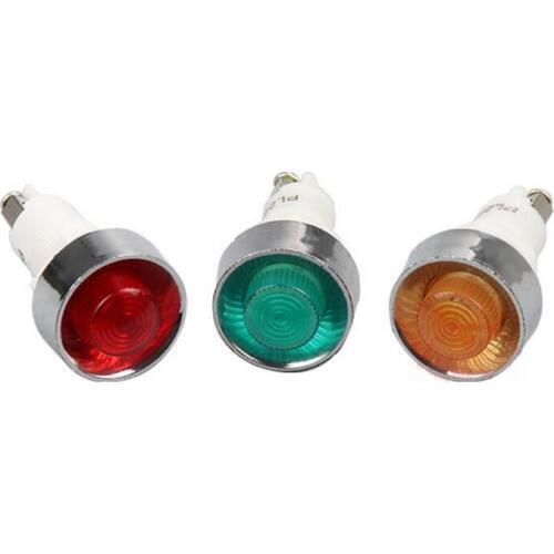 1PCS PL signal indicator button switch red green, yellow 12V 24V /110V AC220V opening 13.5mm