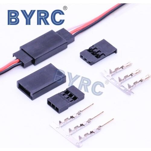 10 sets of JR servo plug kits, gold / tin plated male and female connectors, suitable for UAV / UAV servo Futaba JR
