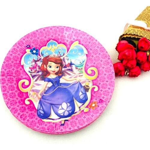 10pcs/lot 7inch Sofia Theme Party Plates cartoon decoration Children Boy Birthday Festival Party Plates Supplies