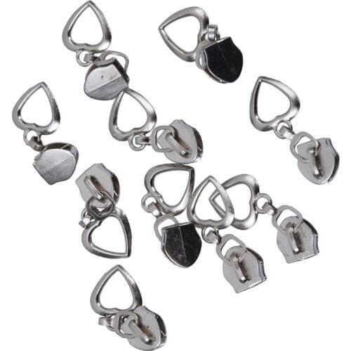 10 Pieces Multi Metal Zip Puller Sliders Head Zipper Repair Kit Replacement 3 Types Optional