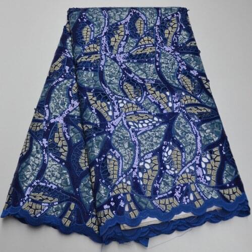 5yards/pc) Top quality African organza lace fabric with shining sequins embroidery for making wedding party dress OP41