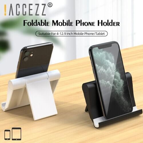 !ACCEZZ Mini Portable Phone Stent for IPhone 12 11 Pro XS Samsung S20 Xiaomi Oppo Cell Phone Support Desktop Mobile Holder Stand