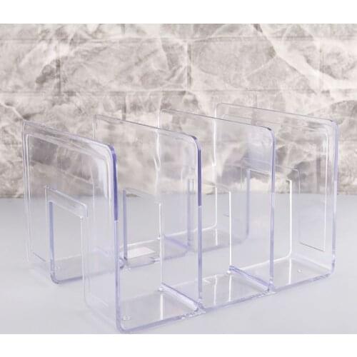 Acrylic Transparent Multi-layer Bookend Decorative Book Shelf Home Room Office School Library Stationery Supplies Gifts Q1JC