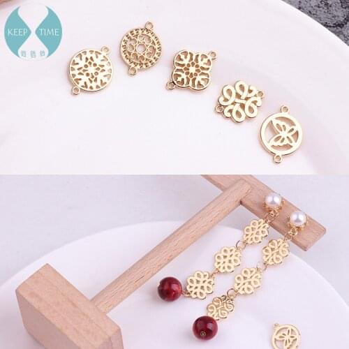 Ritoule DIY earrings accessories Korean alloy double hanging Chinese bow tie earrings bracelet pendant pendant