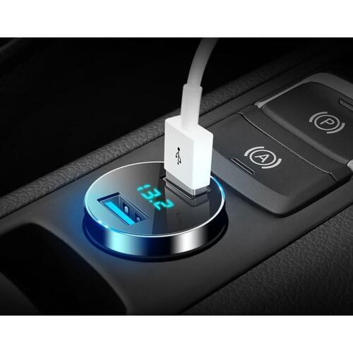 Dual port USB 3.1A car charger LED display for BMW 1 2 3 4 5 6 7 Series X1 X3 X4 X5 X6 325 328 F30 F35 F10 F18 GT E36 E38