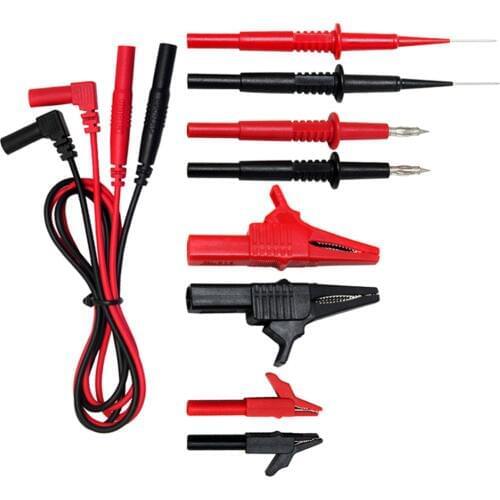 Aidetek Automotive Test Lead Kit Shielded Alligator Clips and Large Crocodile Clips for Multimeter test probes TLP20159