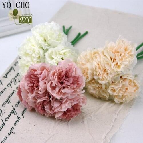 Blooming Peonies Artificial Flowers Silk Bouquet Peony Flores for Home Wedding Decor Fake Peonies Bride Holding Flowers 5 Heads