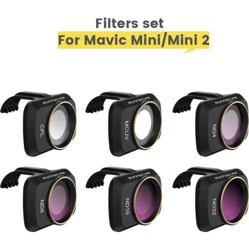 For DJI Mini/Mini 2 Drone Camera Gimbal Lens Filter MCUV CPL ND Camera Lens Sunhood Protector for DJI Mavic Mini SE Accessories