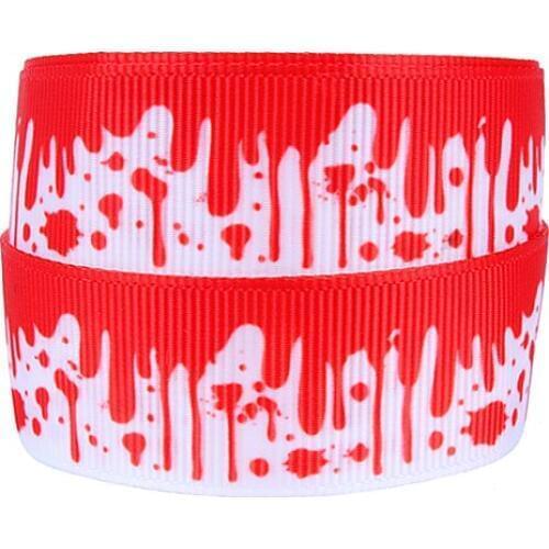 FLRA Ribbon (50 yards/lot) Flora Ribbons spooky blood printed Halloween ribbons