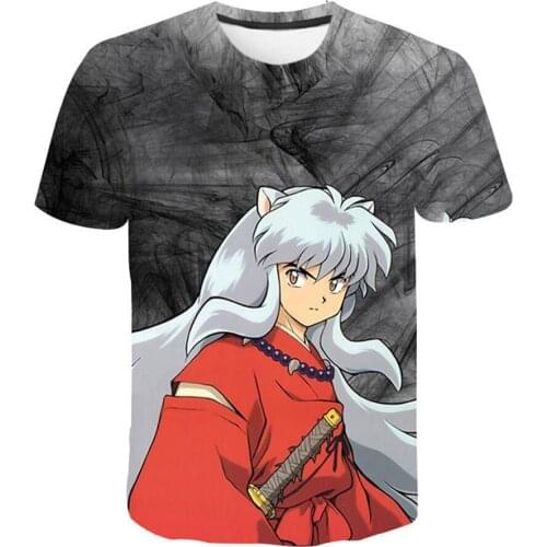 Inuyasha 3D Printed T-shirt Men Women New Summer Fashion Streetwear Shirts Casual Hot Anime Inuyasha Cool Tee Tops
